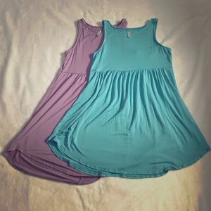 2 NWOT Emerald Sleeveless Dresses - Pink & Blue
